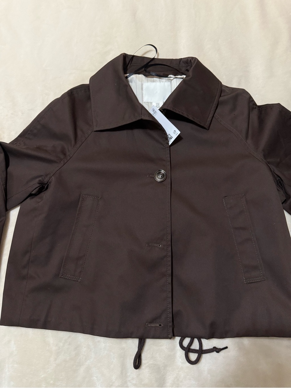 H&M Dark Brown Short Trench Coat